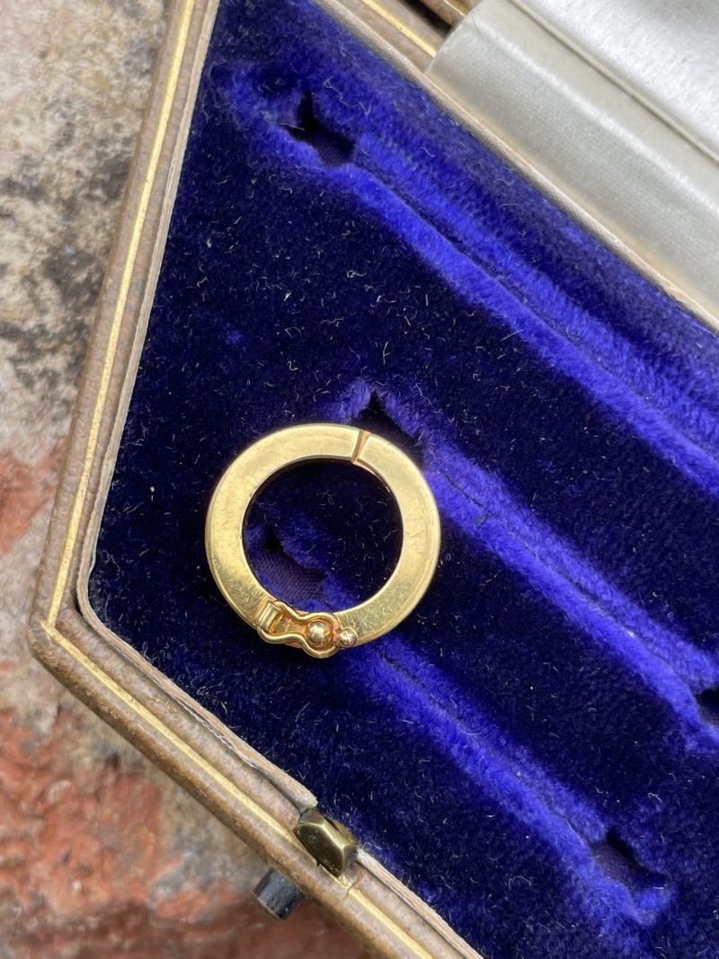 Round Flat Chain Connector Clasp 21ct Gold