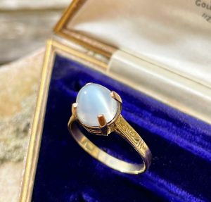 Antique Moonstone Sugarloaf Ring