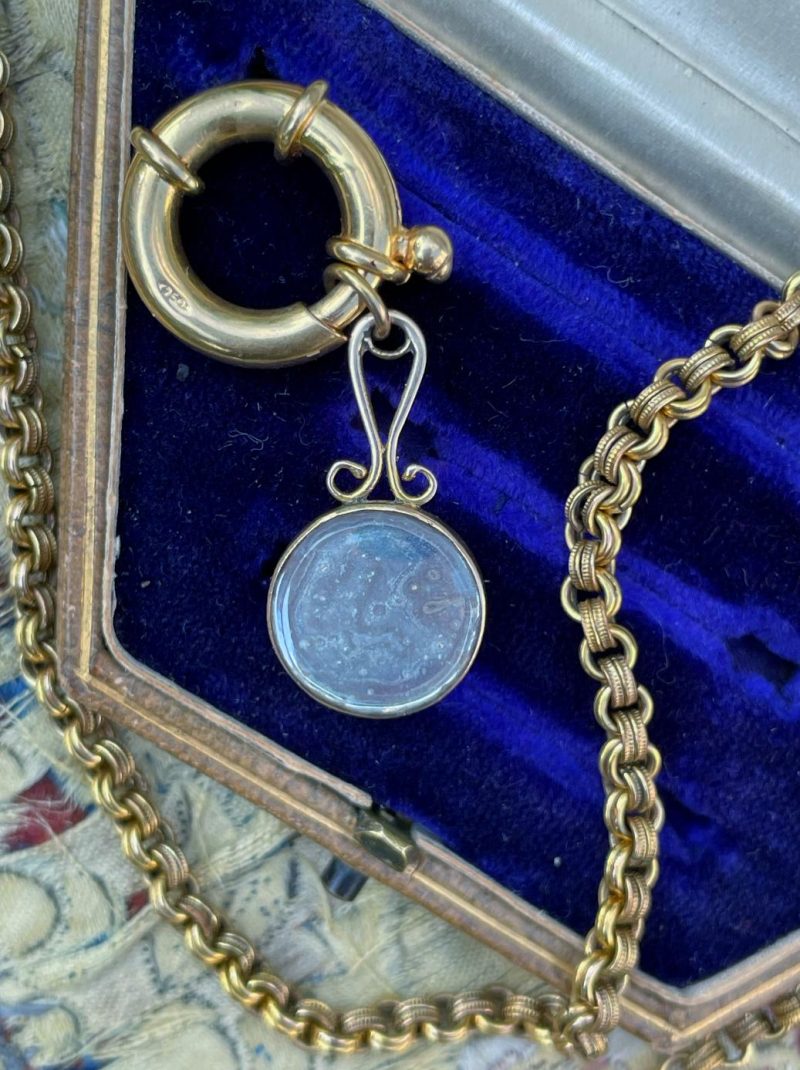 Antique Gold Mirror Charm