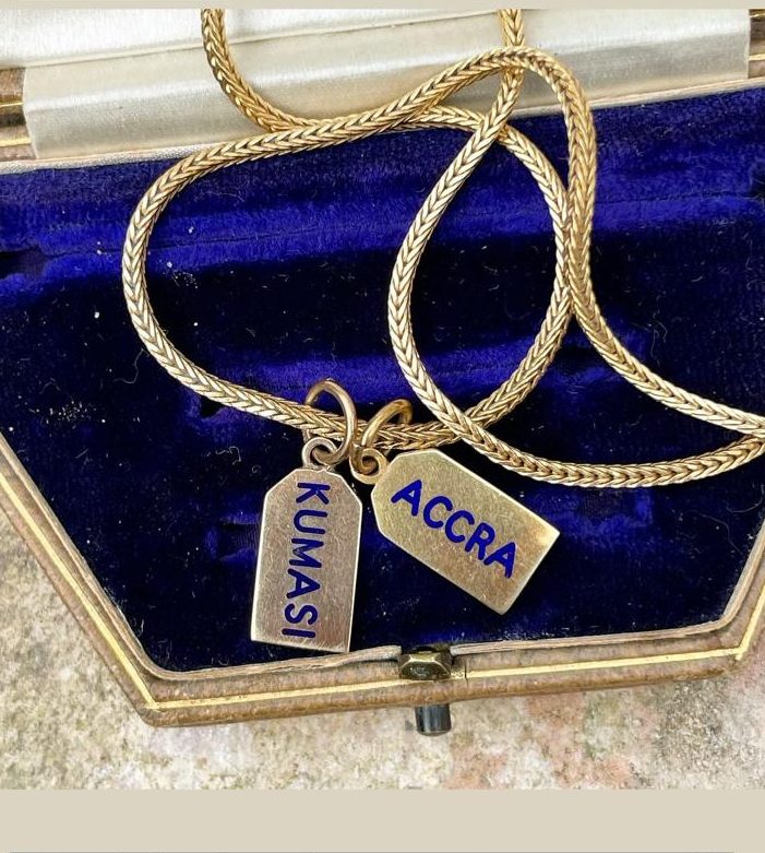 Vintage Deep Blue Enamel & 9ct Gold Charms