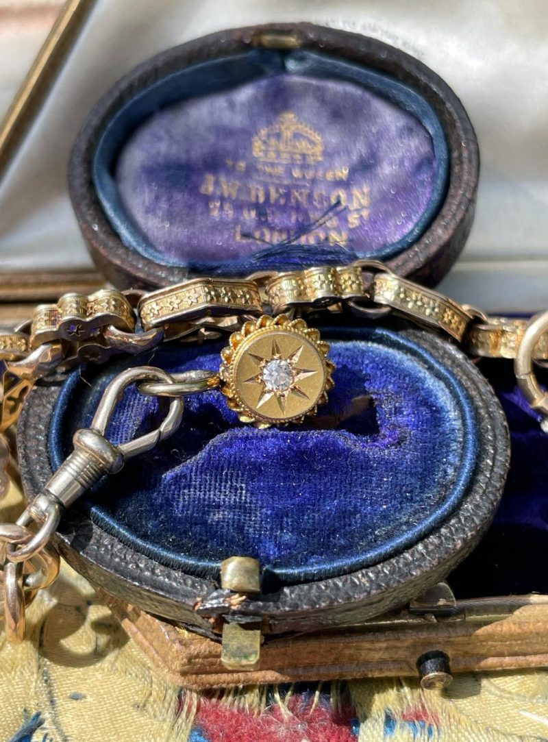 Antique Victorian Celestial Starburst Charm