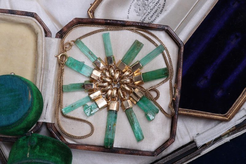Emerald Charms in 18ct Yellow Gold - Each one is unique!
